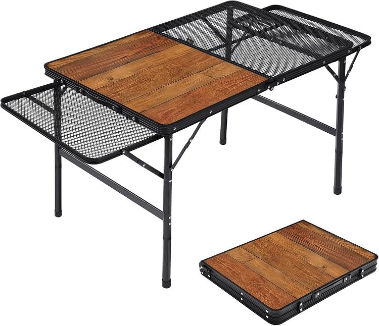 2WAY ハーフメッシュテーブル＋サイドテーブル 高さ２段階変更可能 アウトドア Amazon.co.jp: CHANODUG OUTDOOR 2WAY ハーフメッシュテーブル＋サイド